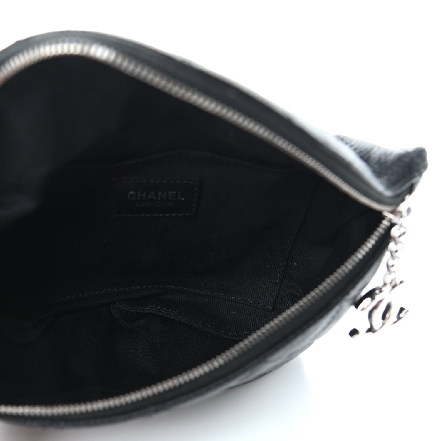 Chanel Grained Calfskin Quilted Waist Belt Bag Black 5 of 11
