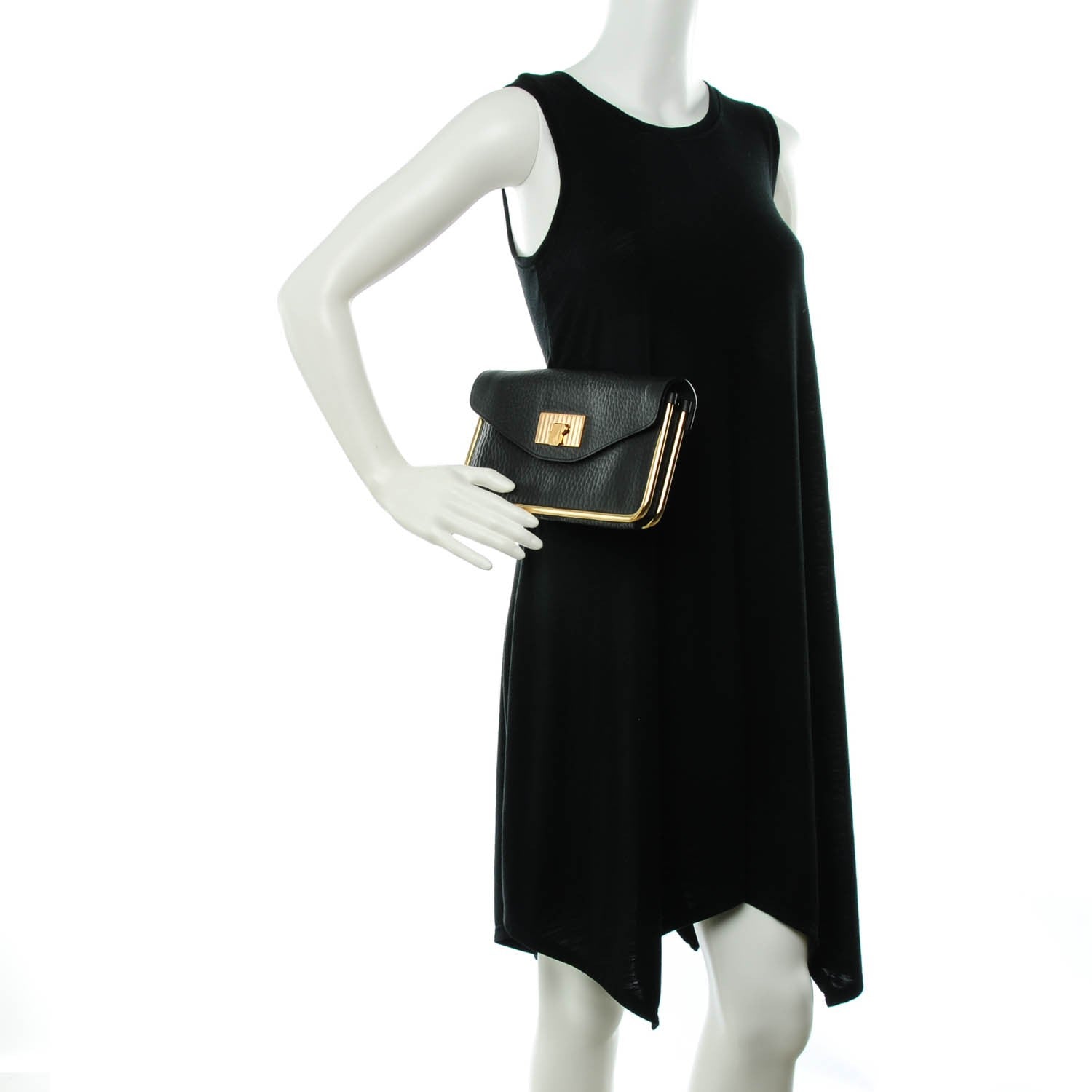 Chloe Grained Calfskin Sally Clutch Black 2 of 7