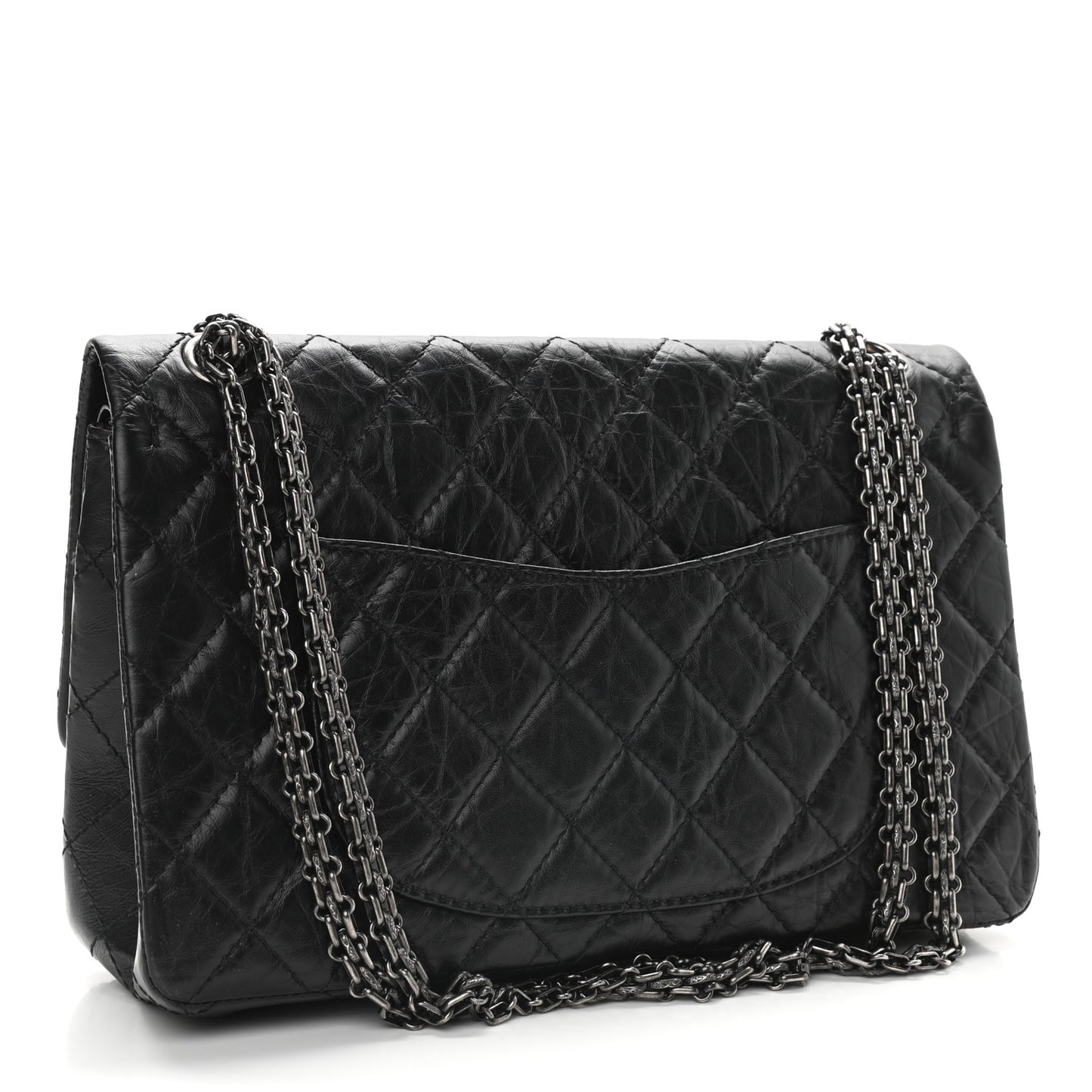Aged Calfskin Quilted 2.55 Reissue 226 Flap Black