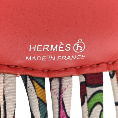 Hermes Swift Silk Twill Cord Cloud Bag Charm Rose Azalee 3 of 4