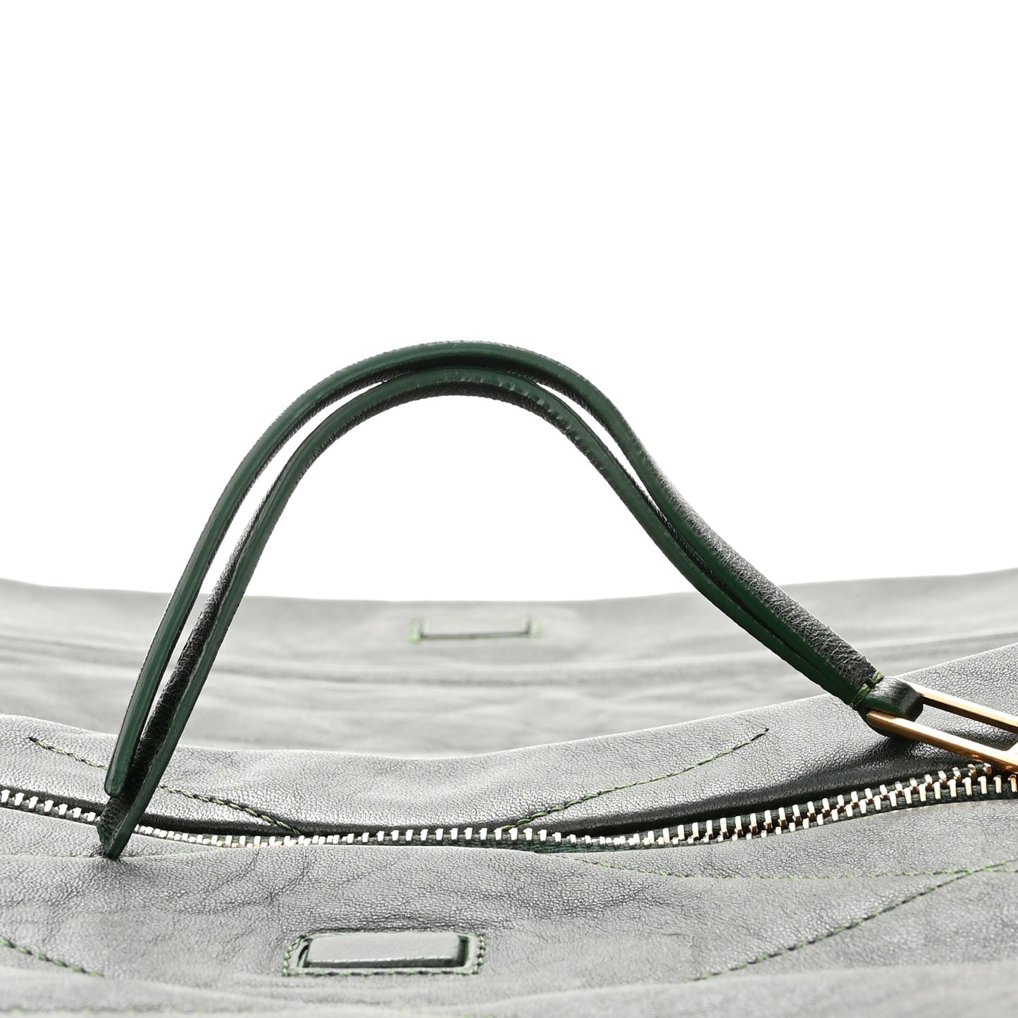 Lambskin Quilted Medium Sugar Flap Shoulder Bag Bottle Green