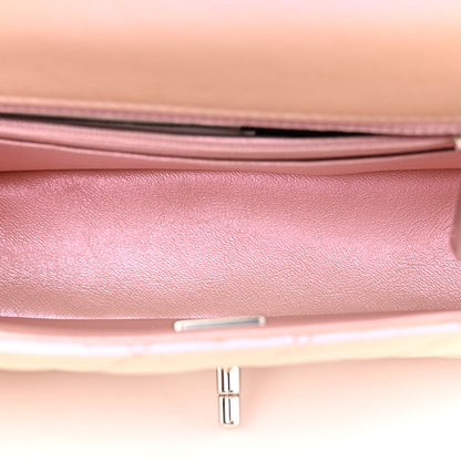 Chanel Iridescent Calfskin Quilted Mini Rectangular Flap Pink 5 of 10