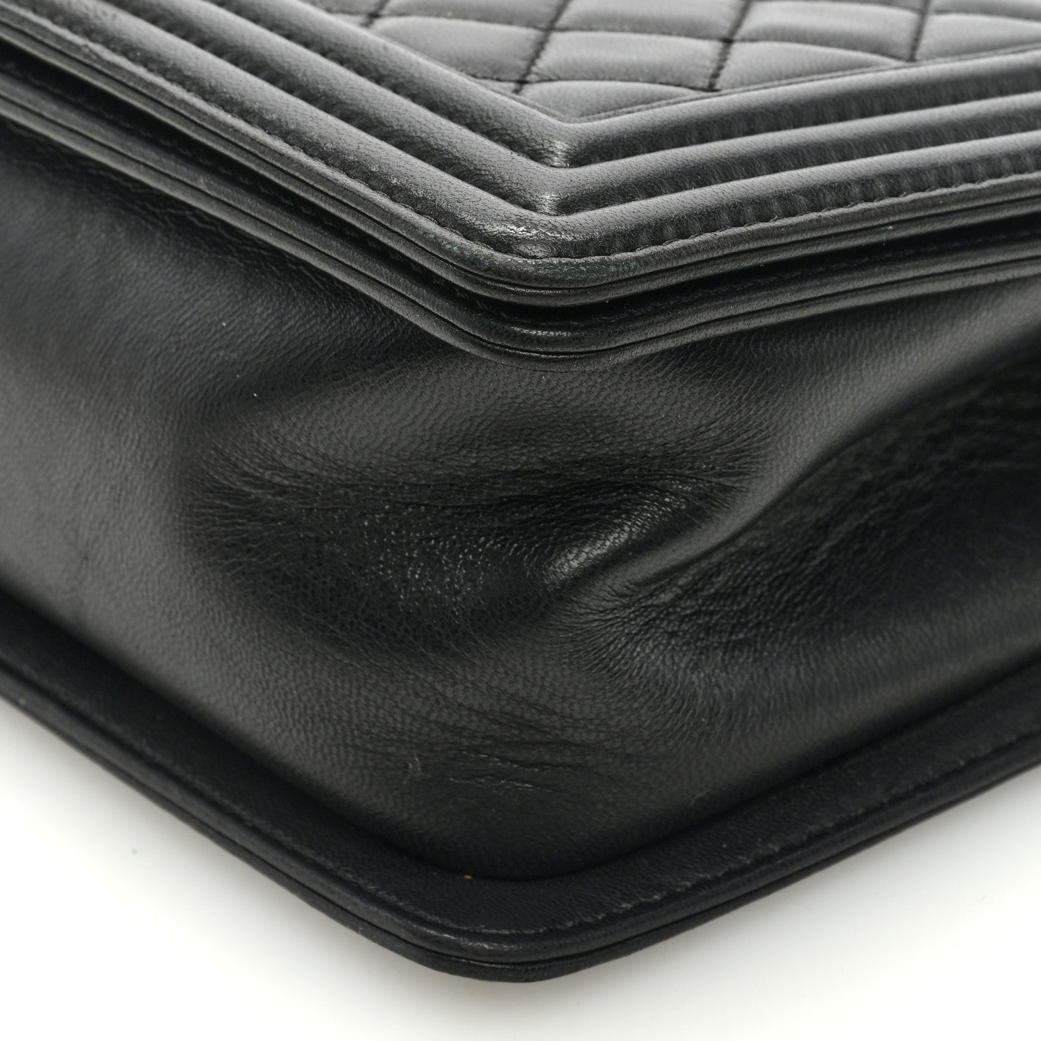 Chanel Lambskin Quilted Medium Boy Flap Black 9 of 9