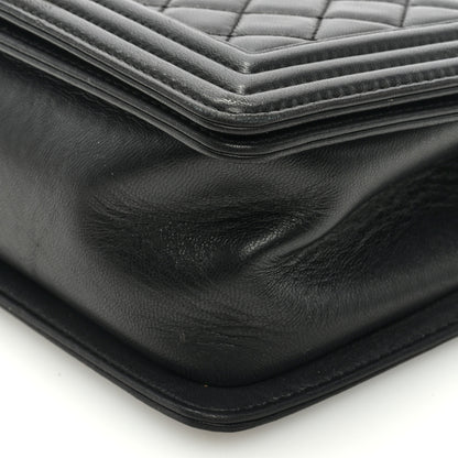 Chanel Lambskin Quilted Medium Boy Flap Black 9 of 9