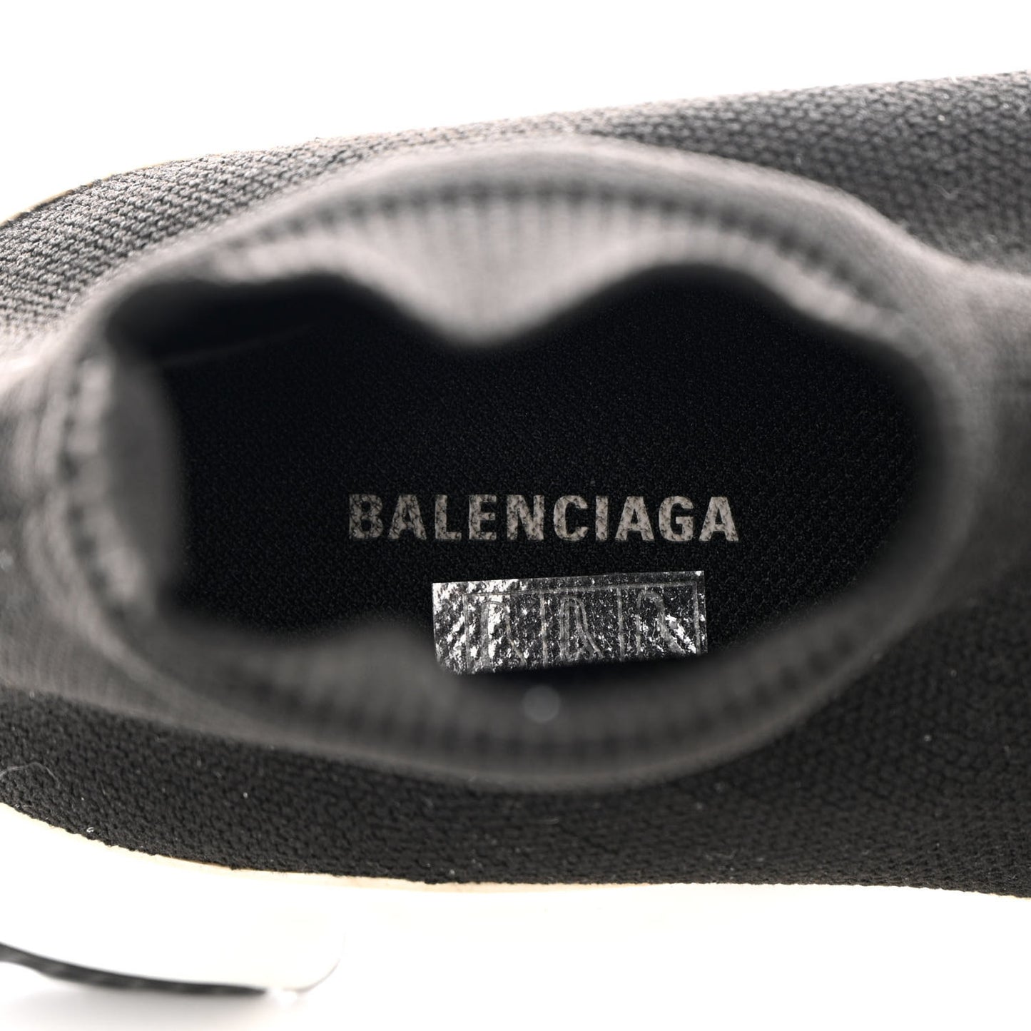 Neoprene Knit Womens Speed Sneakers 35 Black White