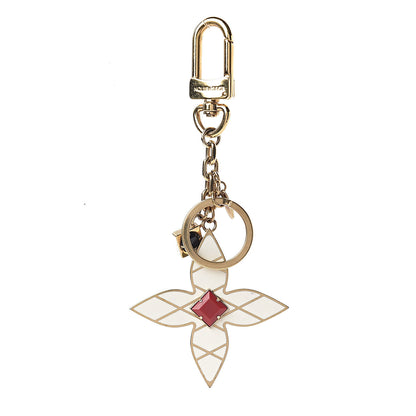 Louis Vuitton Malletage Flowers Bag Charm Key Holder 1 of 3