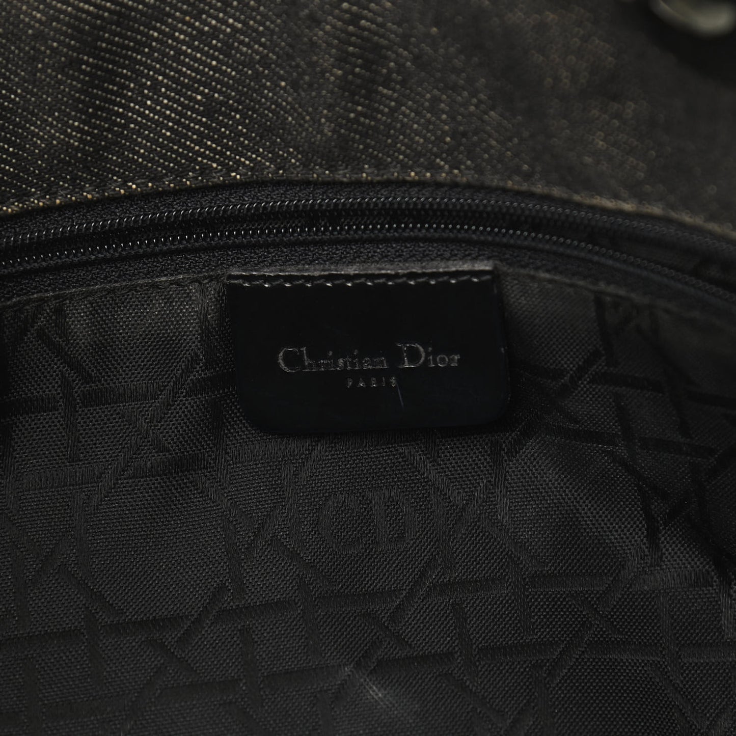 Denim Cannage Large Lady Dior Black