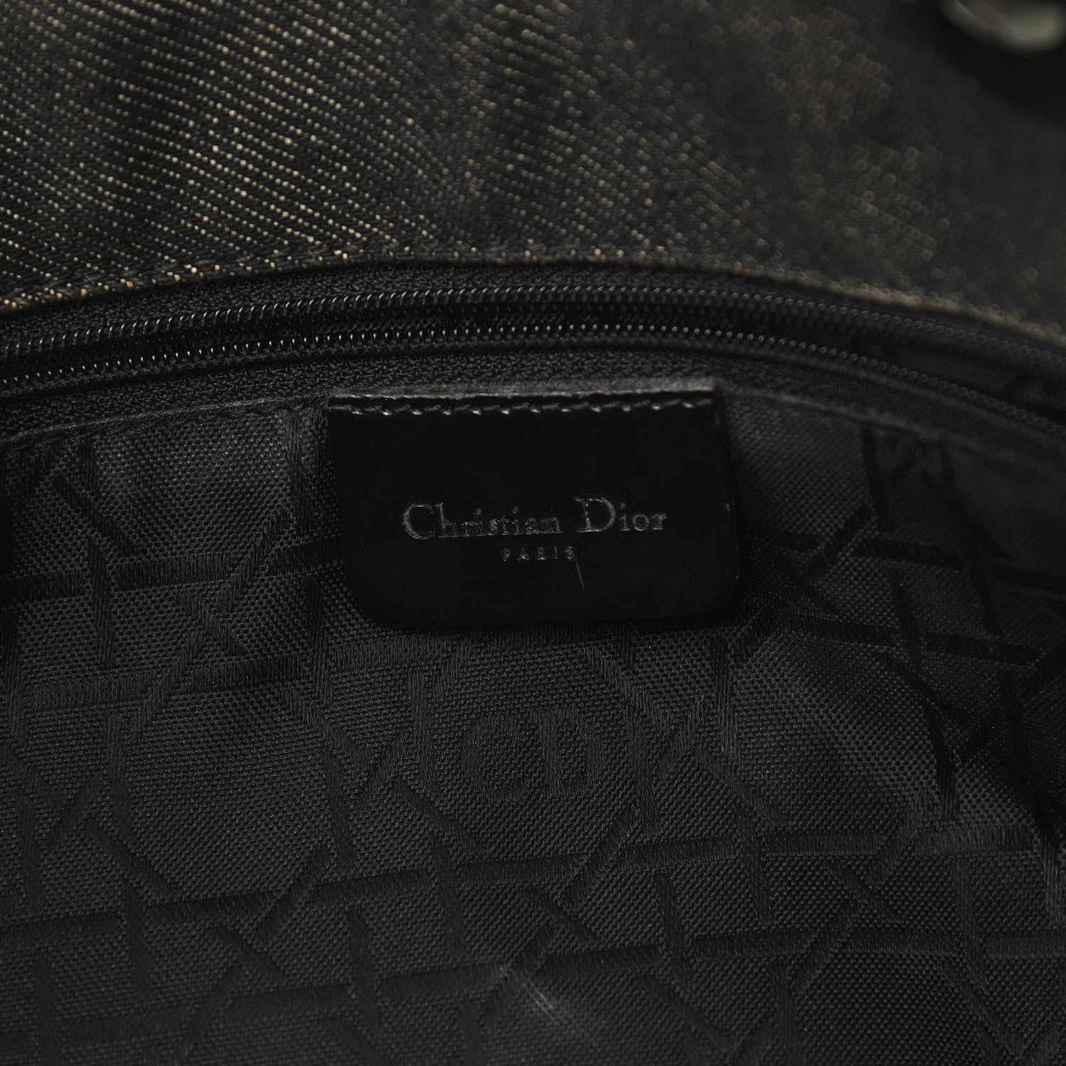 Christian Dior Denim Cannage Large Lady Dior Black 6 of 14