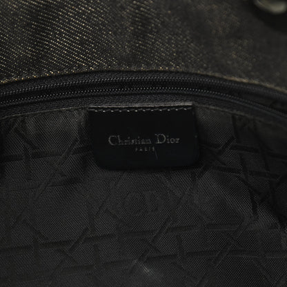 Christian Dior Denim Cannage Large Lady Dior Black 6 of 14