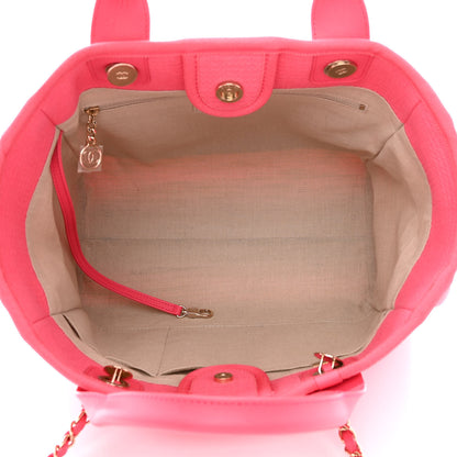 Chanel Mixed Fibers Calfskin Small Deauville Tote Pink 6 of 11
