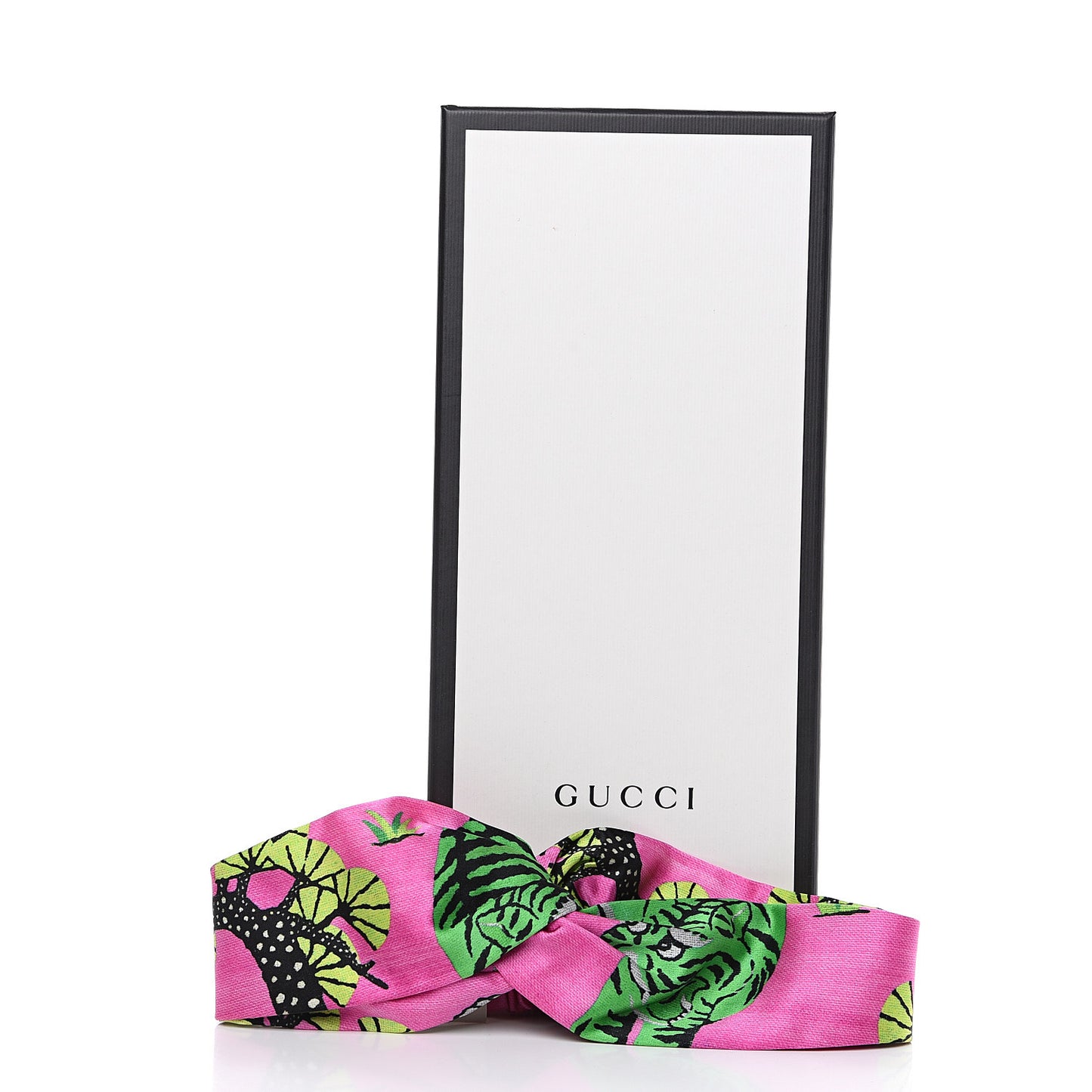 Silk Monogram Bengal Tiger Print Duchesse Headband