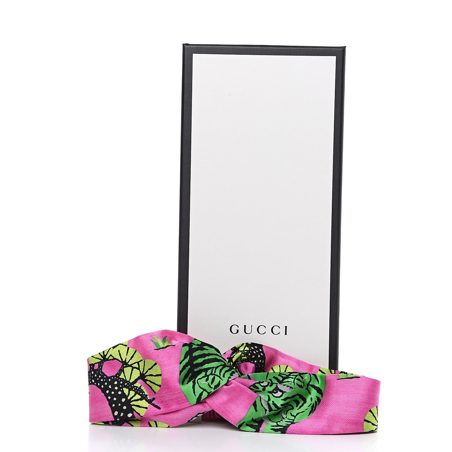Gucci Silk Monogram Bengal Tiger Print Duchesse Headband 5 of 5