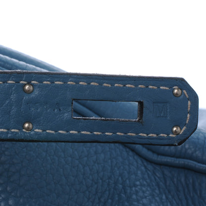 Hermes Taurillon Clemence Birkin 35 Blue Jean 9 of 12