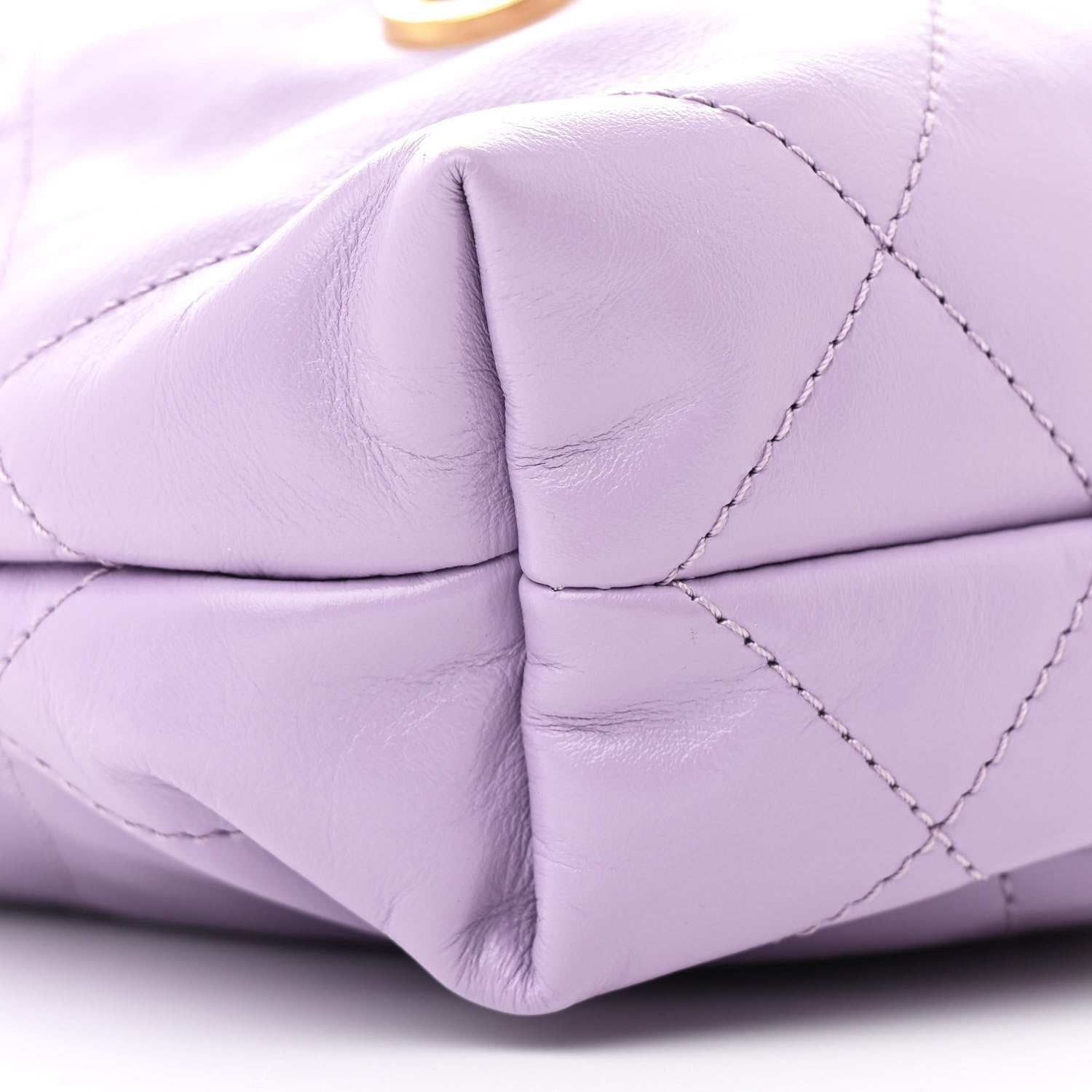 Chanel Shiny Calfskin Quilted Mini Chanel 22 Light Purple 9 of 10