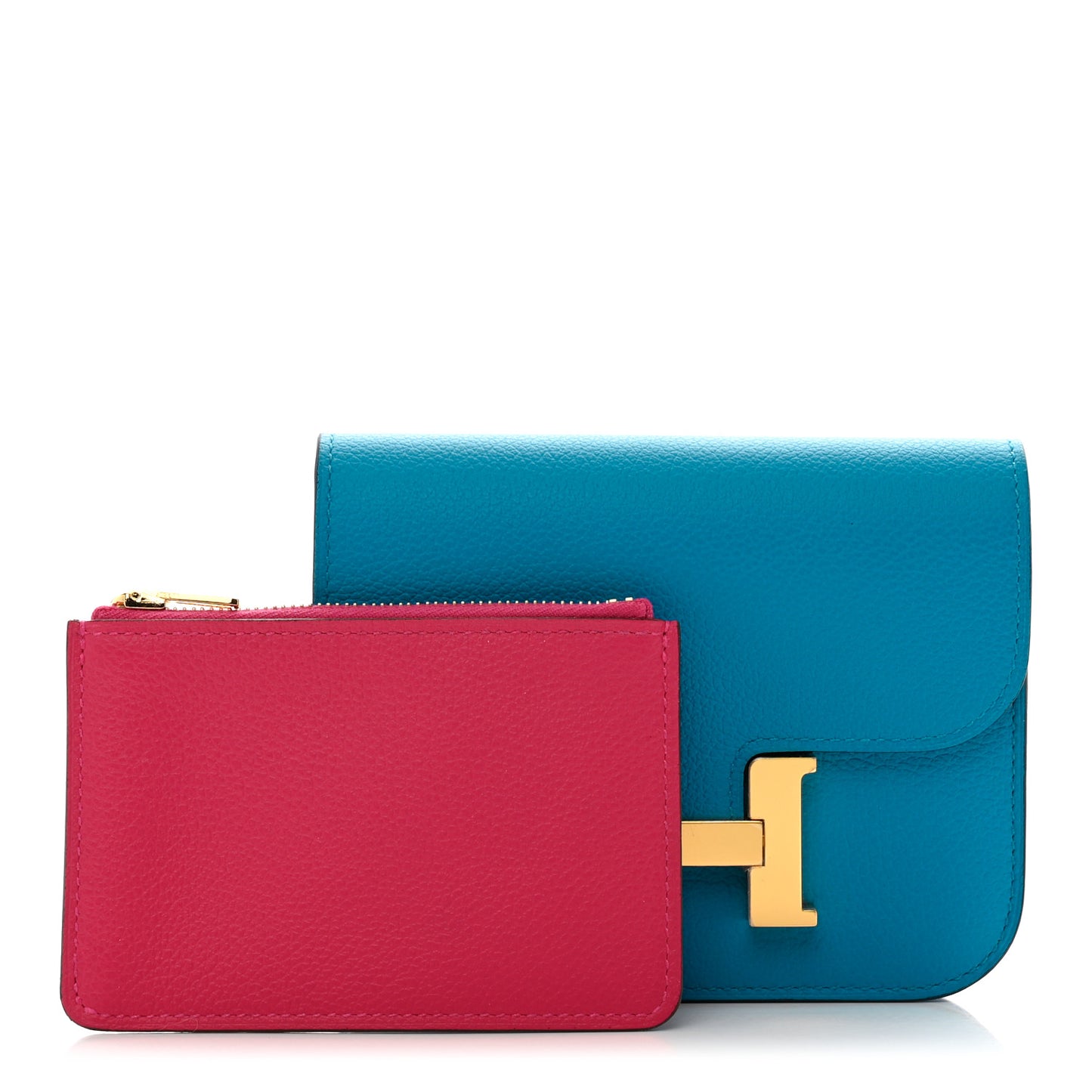 Evercolor Bi-Color Constance Slim Wallet Bleu Frida Rose Mexico