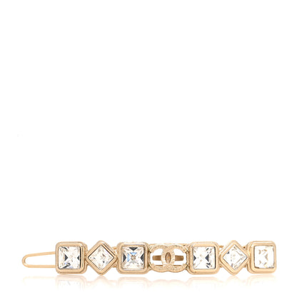 Chanel Crystal CC Hair Clip Barrette Gold 1 of 3