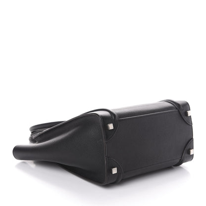 Celine Drummed Calfskin Micro Luggage Black 4 of 9