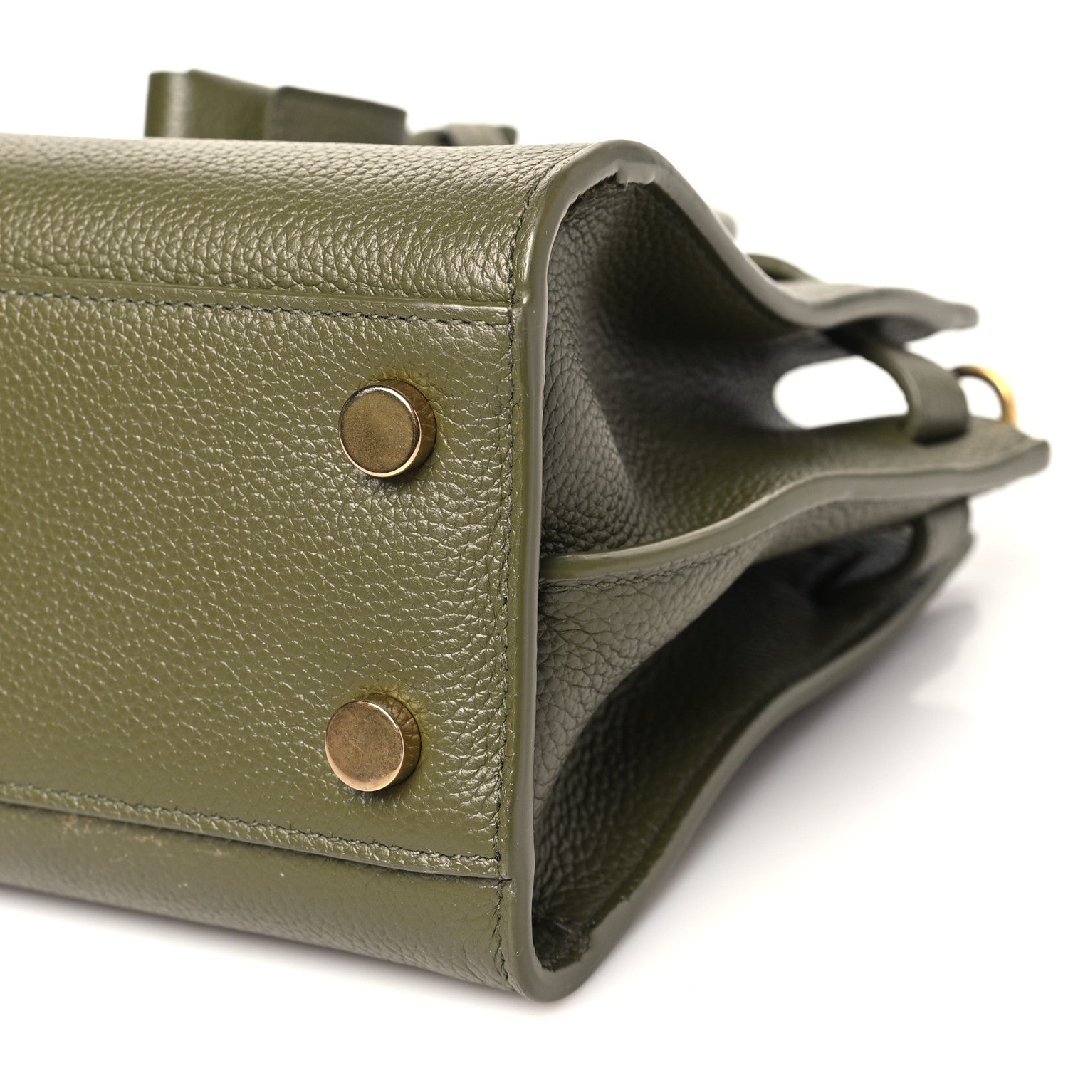 Saint Laurent Grained Calfskin Nano Supple Sac De Jour Loden Green 10 of 10