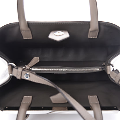 Fendi Vitello Dolce Century Petite 2Jours Tote Tortora Carbone 5 of 11