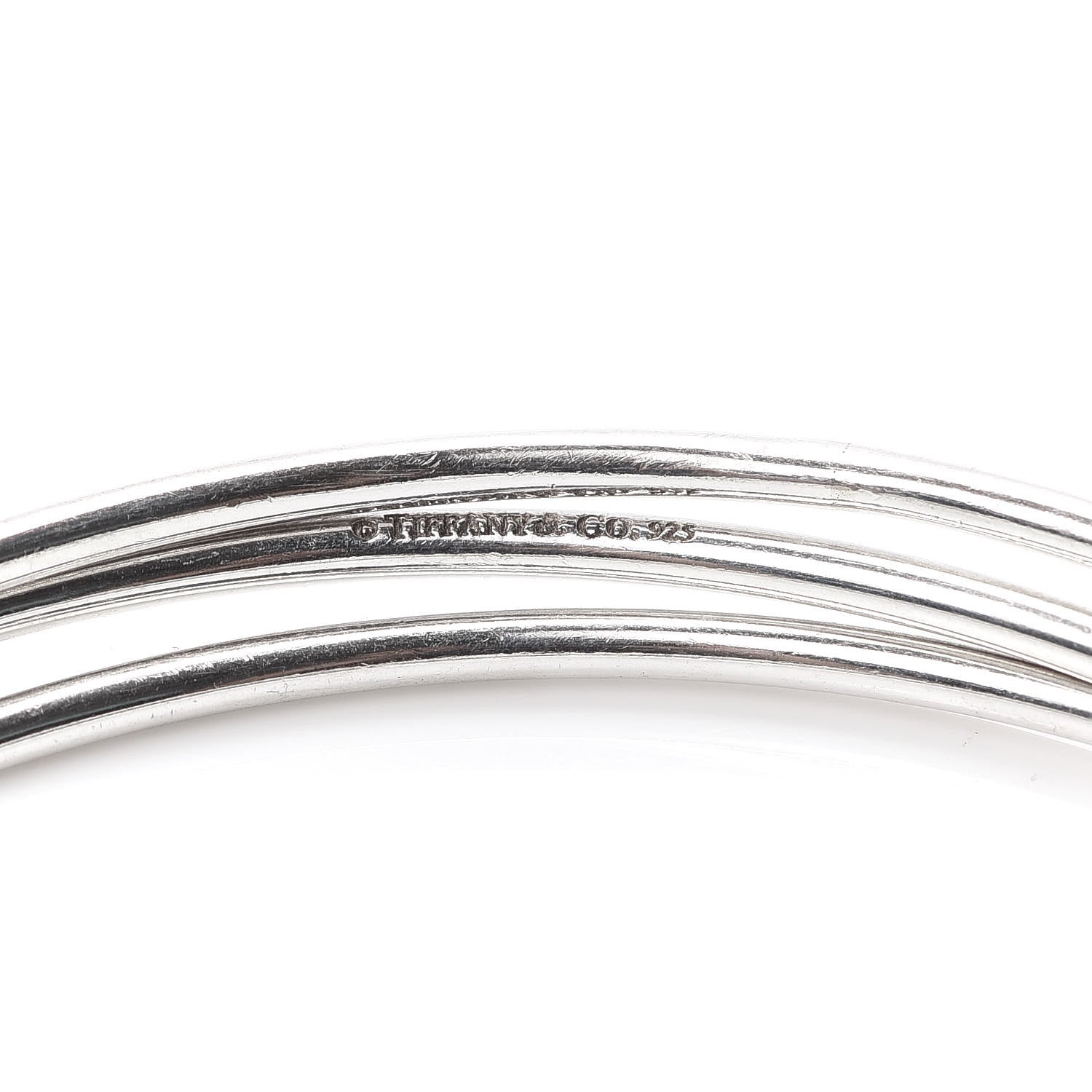 Tiffany Sterling Silver 1837 Triple Bangle Lock Bracelet 4 of 4
