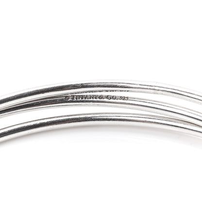 Tiffany Sterling Silver 1837 Triple Bangle Lock Bracelet 4 of 4