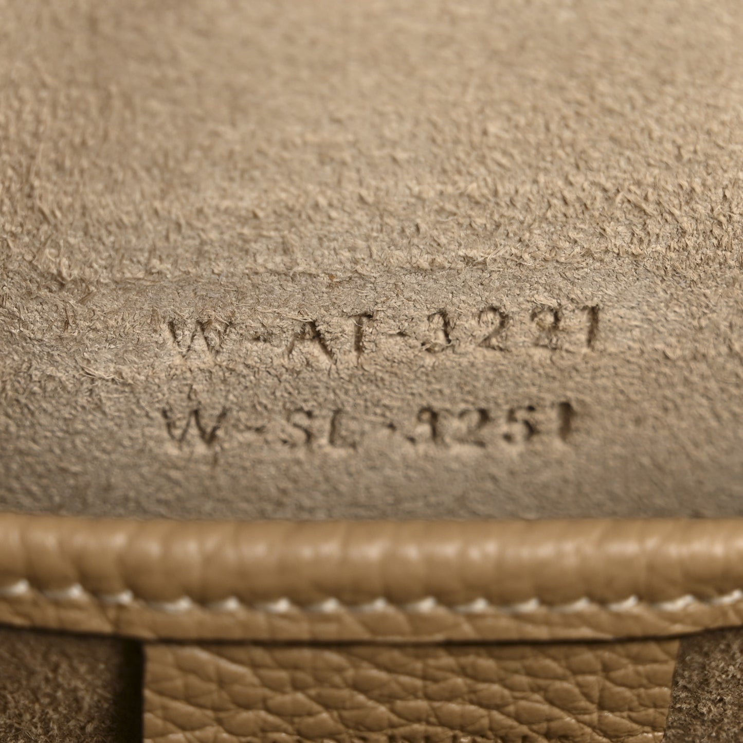 Drummed Calfskin Nano Luggage Dune