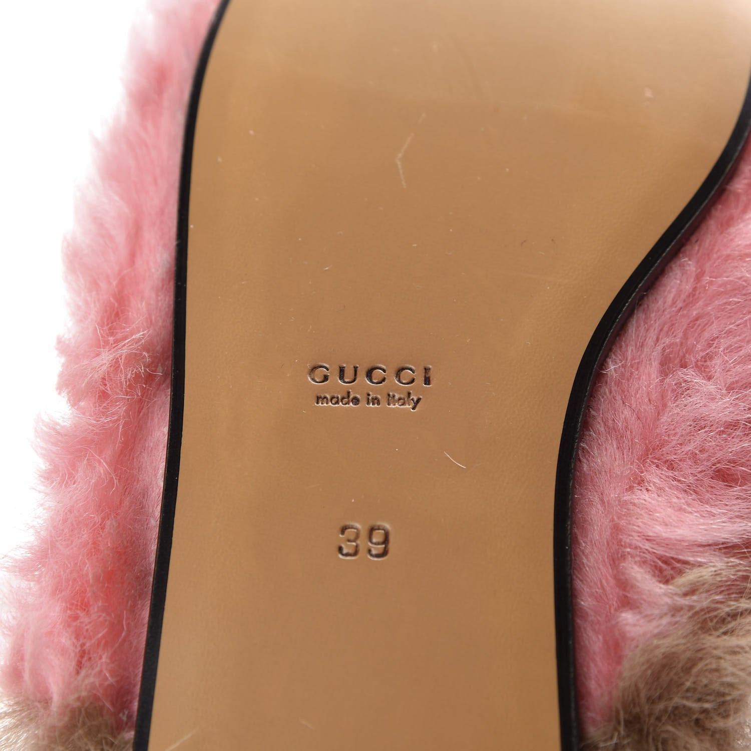 Gucci Merino Wool Womens Princetown Slippers 39 Pink 8 of 8