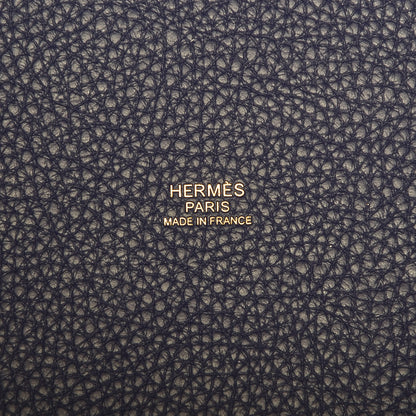 Hermes Taurillon Clemence Picotin Lock 18 PM Bleu Enrce 8 of 10