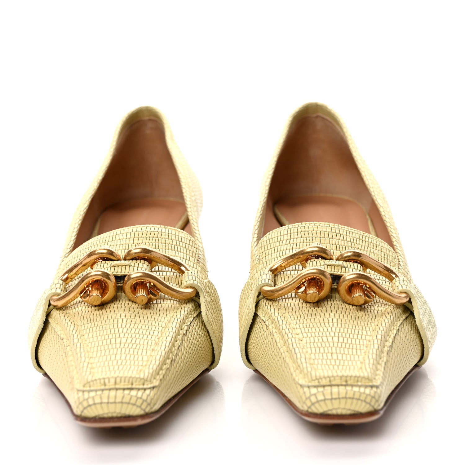 Bottega Veneta Embossed Madame Pumps 40.5 Vanilla 2 of 8