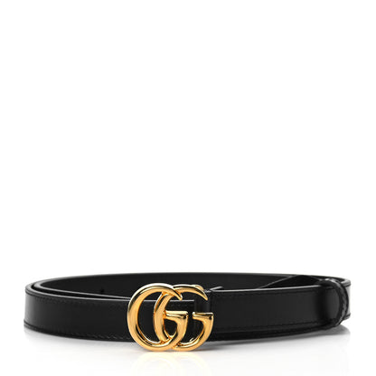 Gucci Plutone Calfskin Double G 20mm Belt 90 36 Black 1 of 6