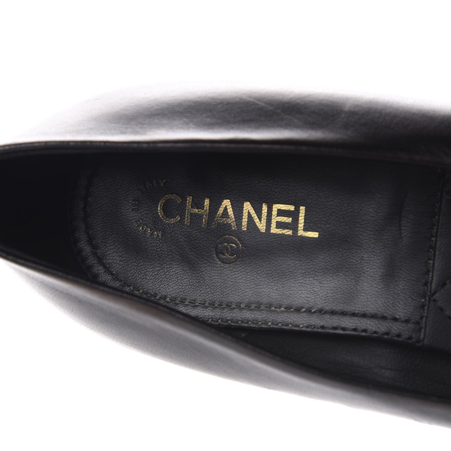 Lambskin Camellia Pumps 41 Black