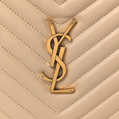 Saint Laurent Calfskin Matelasse Monogram Lou Camera Bag Dark Beige 15 of 21