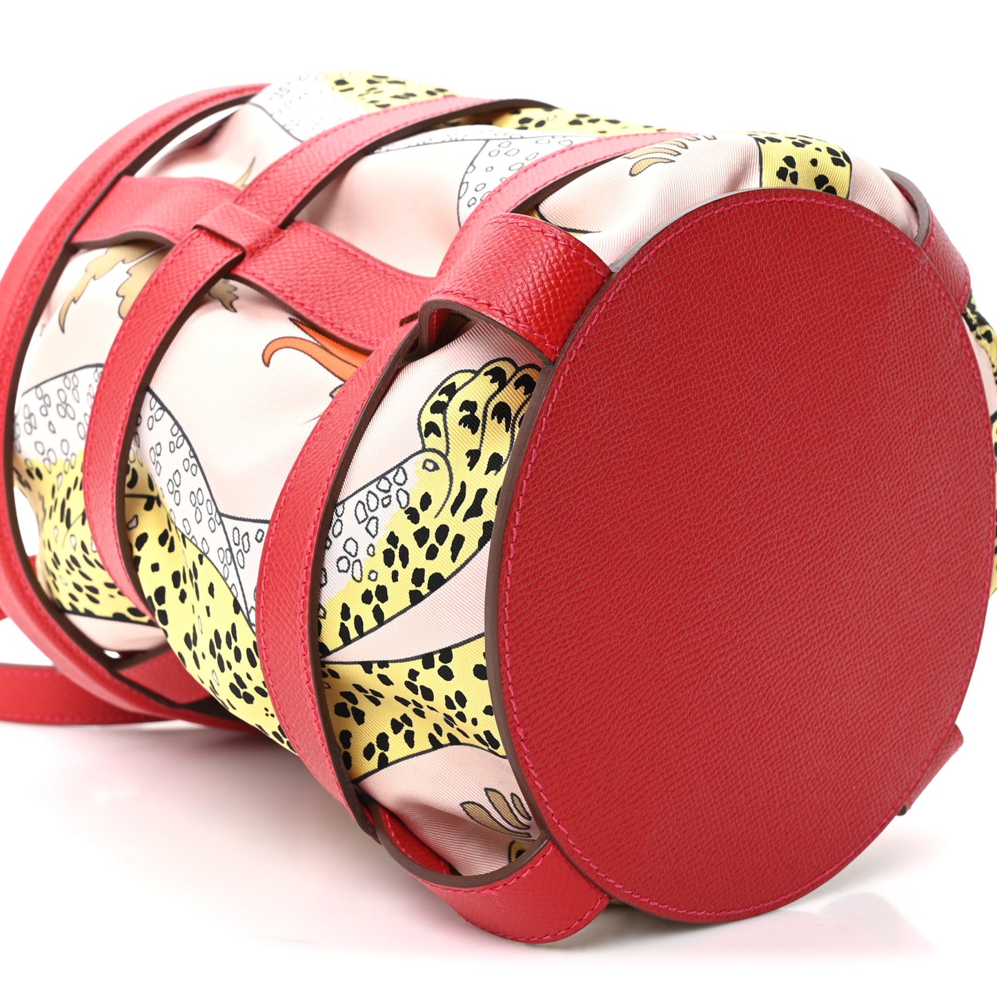 Epsom Silk Les Leopards Musardine Bag Rouge Casaque