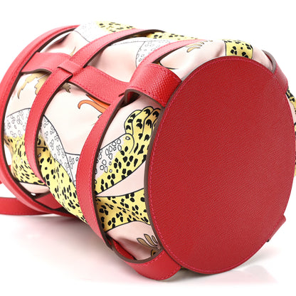 Hermes Epsom Silk Les Leopards Musardine Bag Rouge Casaque 9 of 11