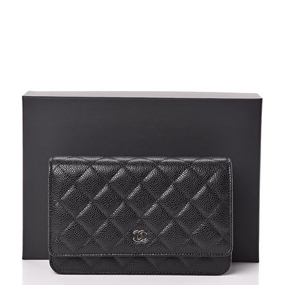 Chanel Caviar Quilted Wallet On Chain WOC Black 11 of 11