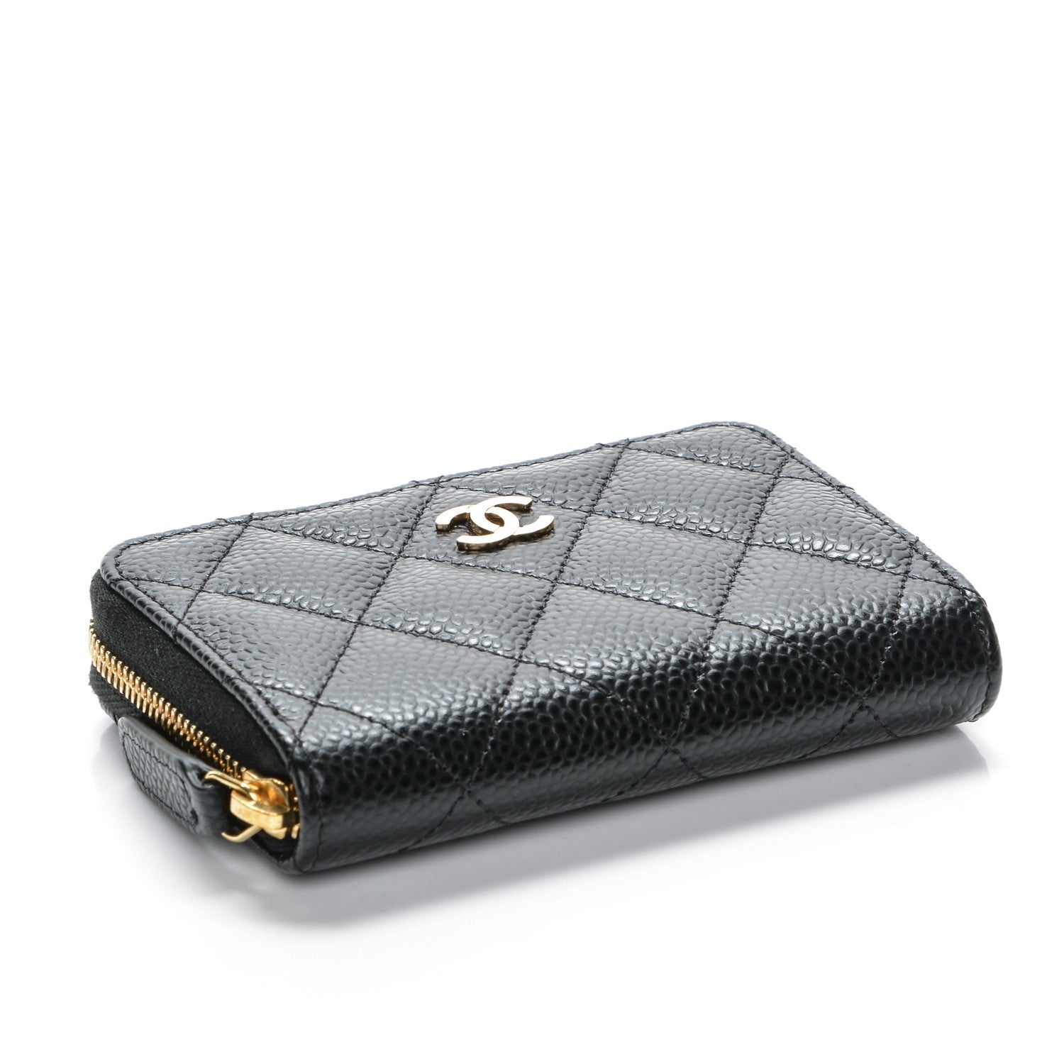 Chanel Caviar Quilted Zip Coin Purse Black 4 of 7