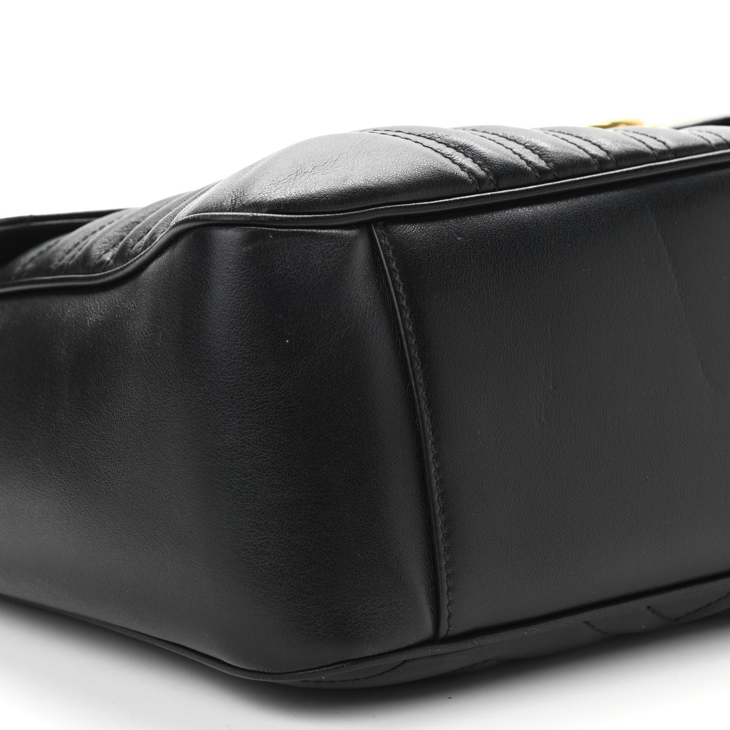 Calfskin Matelasse Large GG Marmont Shoulder Bag Black