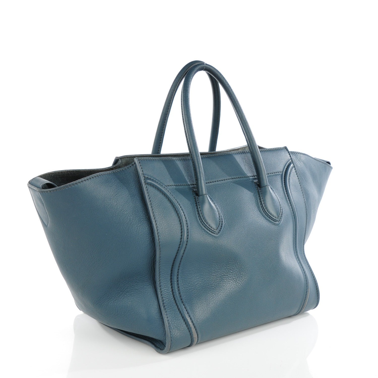 Celine Supple Calfskin Medium Phantom Luggage Slate Blue 3 of 10