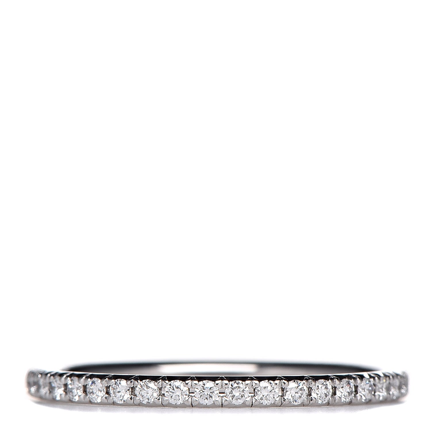 Tiffany 18K White Gold Diamond Metro Band Ring 49 5 1 of 5