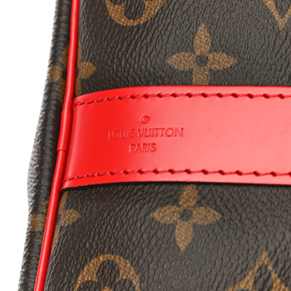 Louis Vuitton Calfskin Monogram Keepall Bandouliere 50 Coquelicot 6 of 13