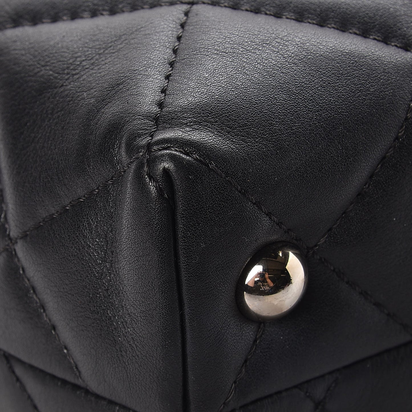 Calfskin Quilted In The Business North South Tote Black