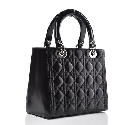 Christian Dior Patent Cannage Medium Lady Dior Black 3 of 9