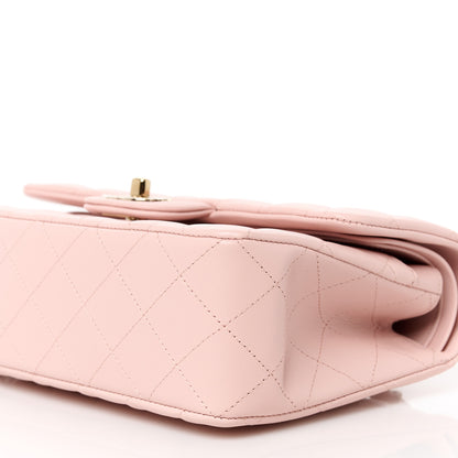 Chanel Lambskin Quilted Small Double Flap Light Pink 11 of 12