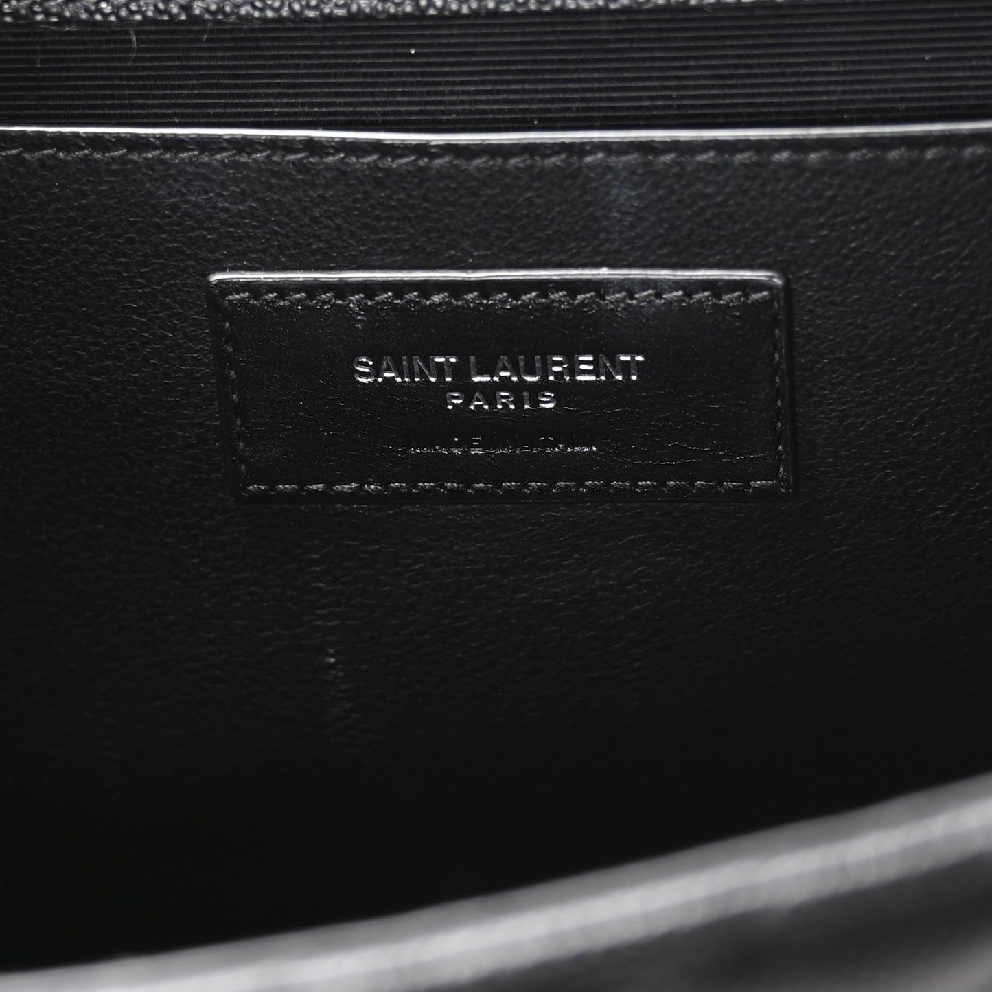 Grain De Poudre Textured Mixed Matelasse Triquilt Medium Monogram Satchel Black