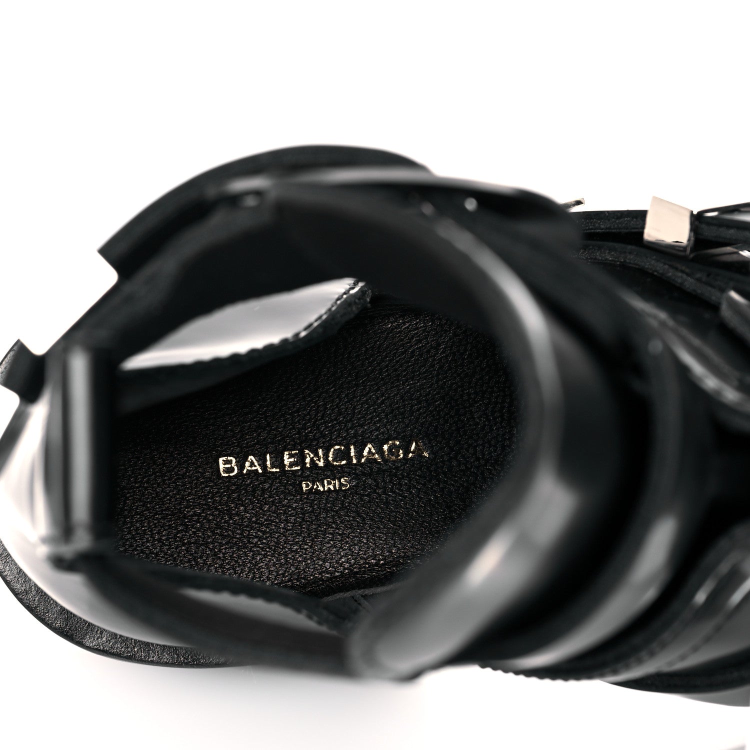 Balenciaga Brushed Calfskin Ceinture Ankle Boots 35 Black 7 of 8