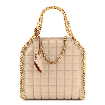 Stella McCartney Vegan Leather Quilted Mini Falabella Tote Semolina 1 of 10