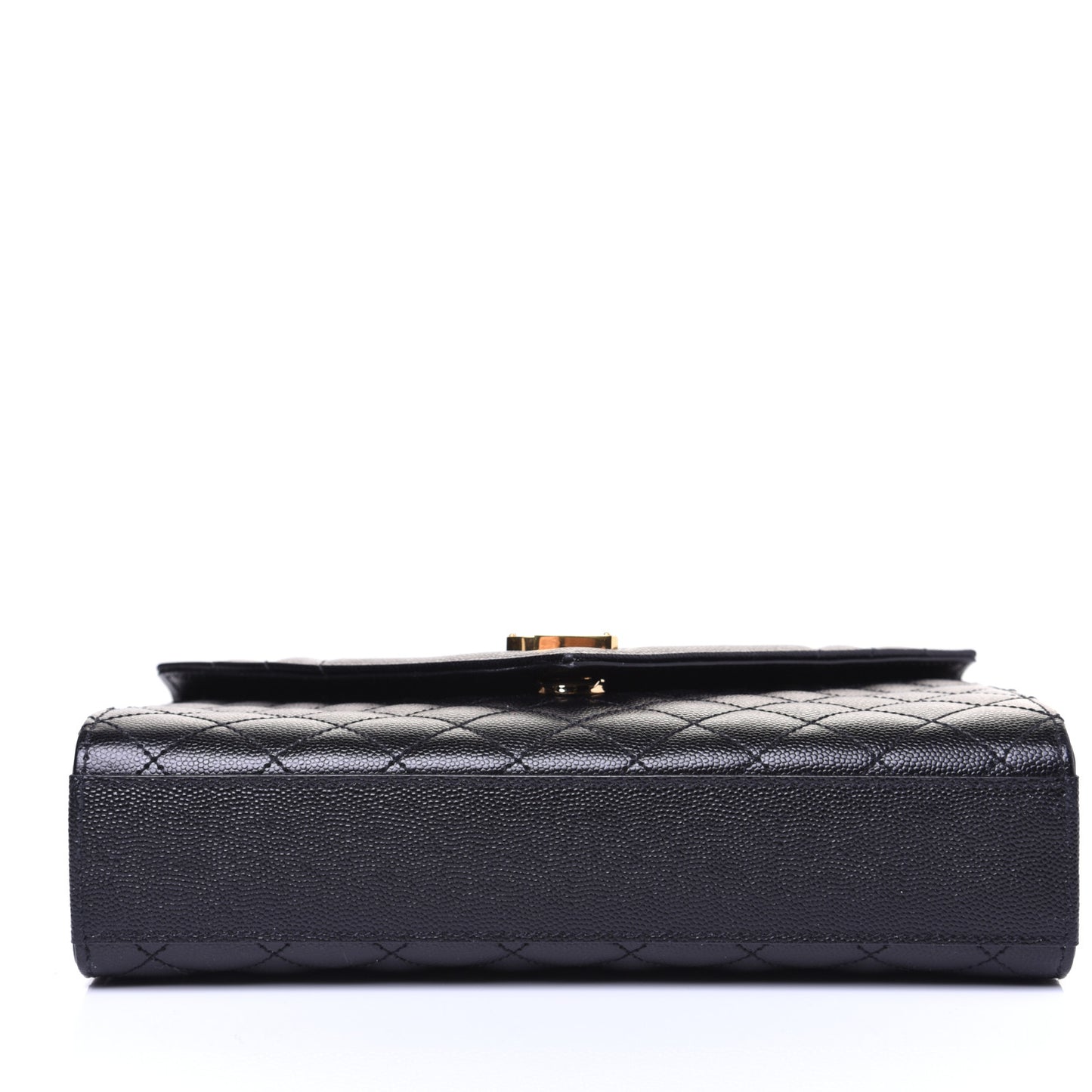Grain De Poudre Textured Mixed Matelasse Triquilt Medium Monogram Satchel Black