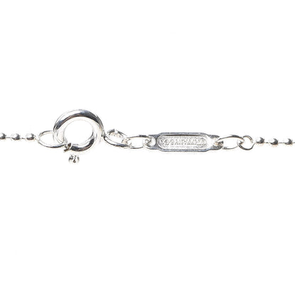 Tiffany Sterling Silver Diamond Large Daisy Key Pendant Necklace 3 of 5