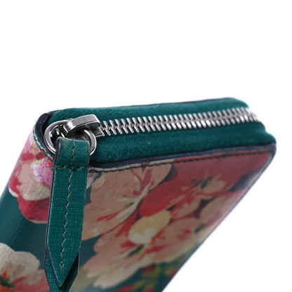 Gucci Calfskin Blooms Print Zip Around Wallet Bright Emerald Multicolor 15 of 16
