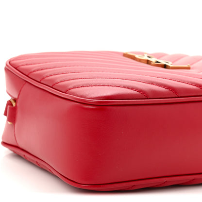 Saint Laurent Calfskin Matelasse Monogram Lou Camera Bag Rouge Eros 9 of 10